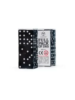 Q Workshop Pack de Dados Full Pack D6 Negro (20) de Q Workshop en Dados | La Cueva Roja