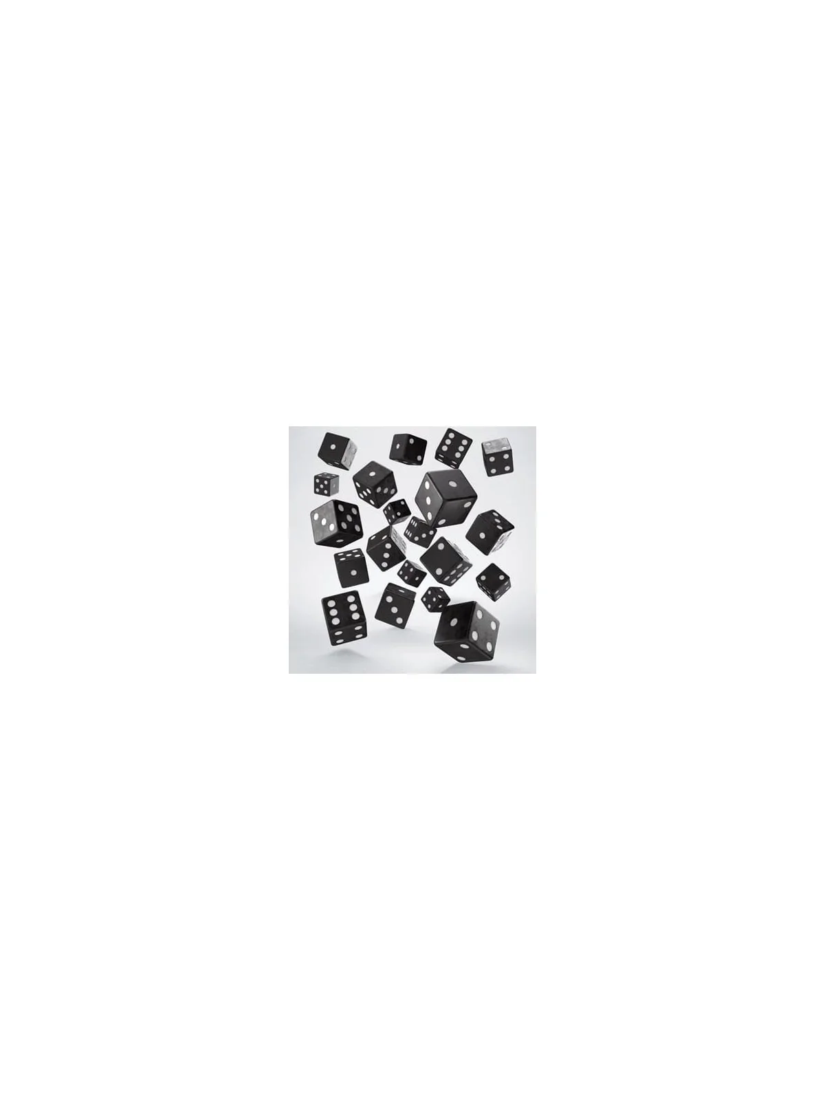 Q Workshop Pack de Dados Full Pack D6 Negro (20) de Q Workshop en Dados | La Cueva Roja