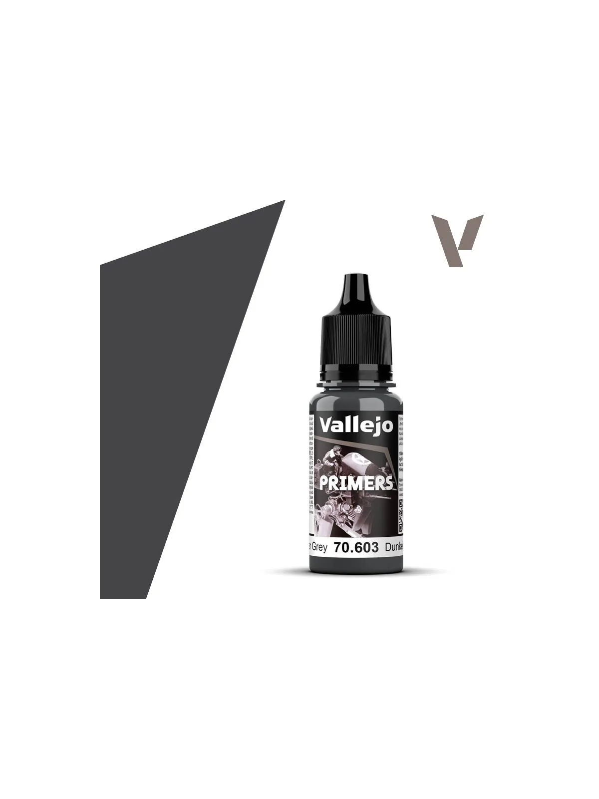 Dunkelgrau RAL7021 Primers Vallejo 18ml (70603) de Vallejo en Primers | La Cueva Roja