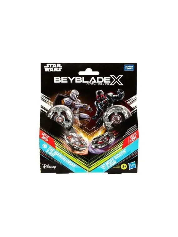 Beyblade X y Star Wars: The Mandalorian 3-60F vs. Moff Gideon 3-80N de Hasbro en Beyblade X | La Cueva Roja