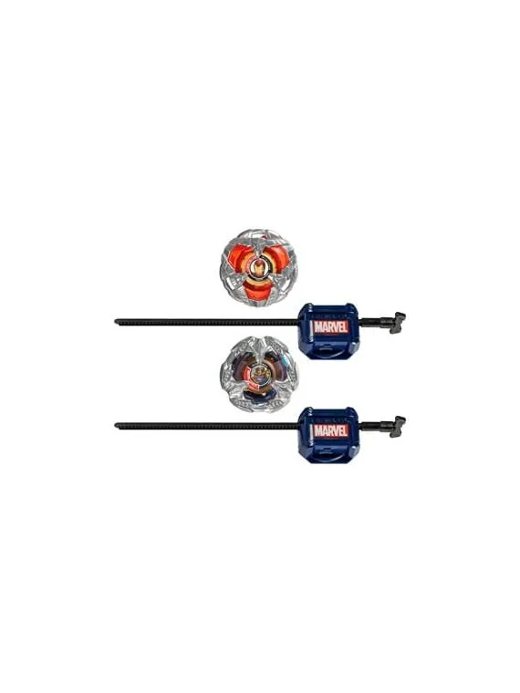 Beyblade X: Colaboración con Marvel, Set Iron Man 4-80B vs. Thanos 4-60P de Hasbro en Beyblade X | La Cueva Roja