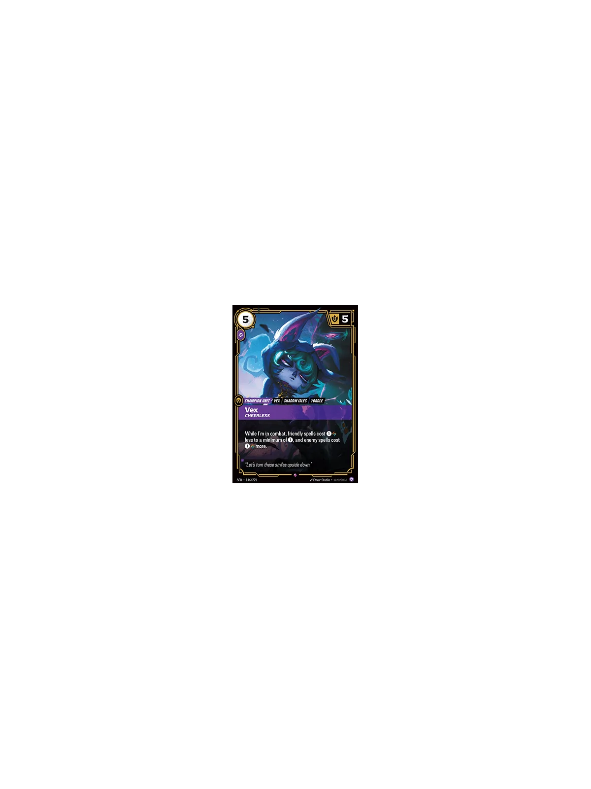 Vex, Cheerless de Riftbound en 02 - Spiritforged | La Cueva Roja