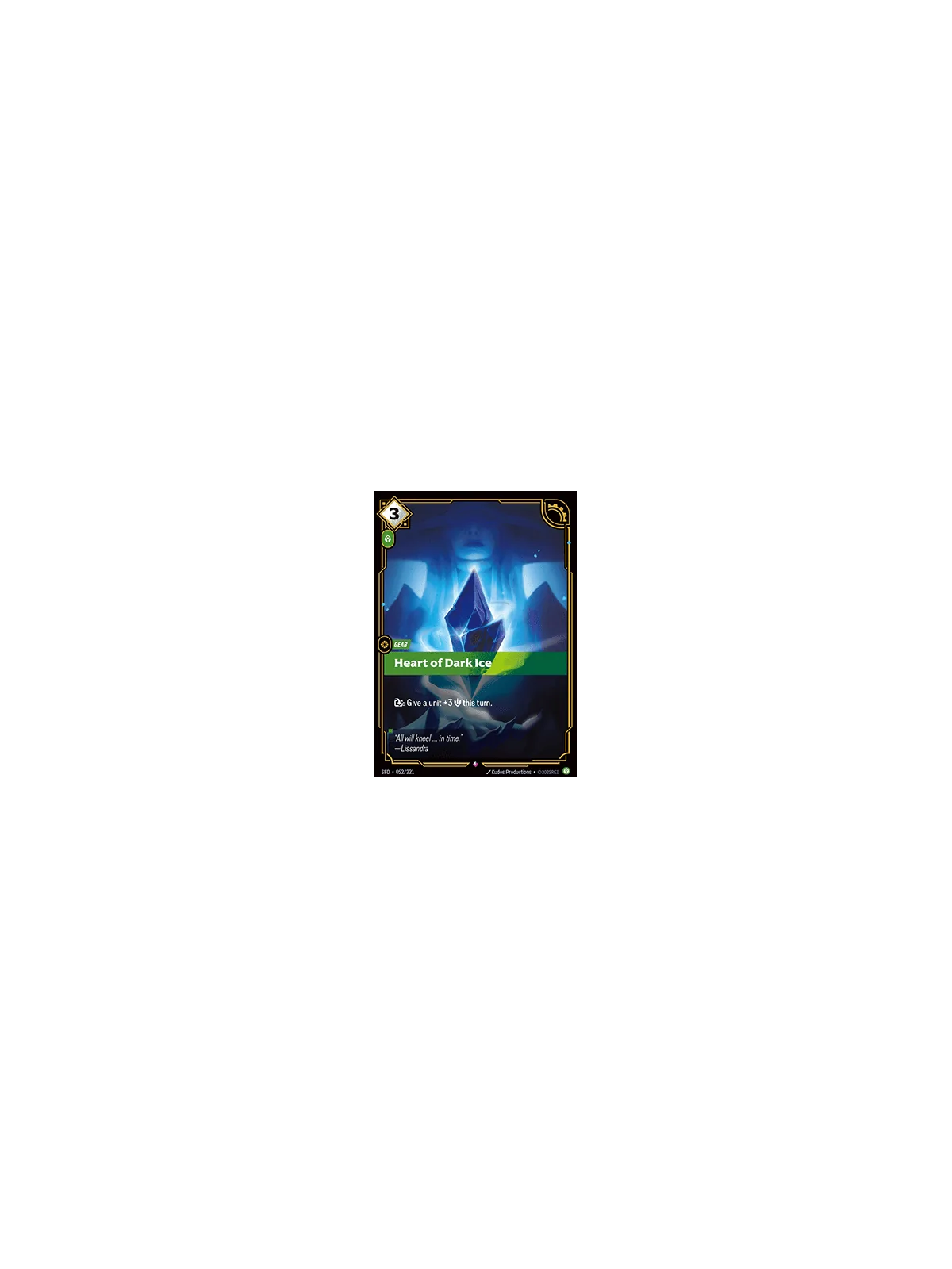 Heart of Dark Ice de Riftbound en 02 - Spiritforged | La Cueva Roja