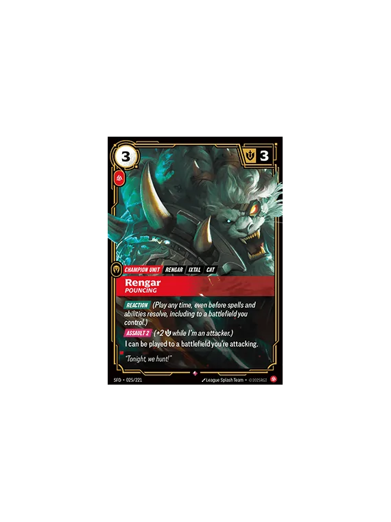 Rengar, Pouncing de Riftbound en 02 - Spiritforged | La Cueva Roja