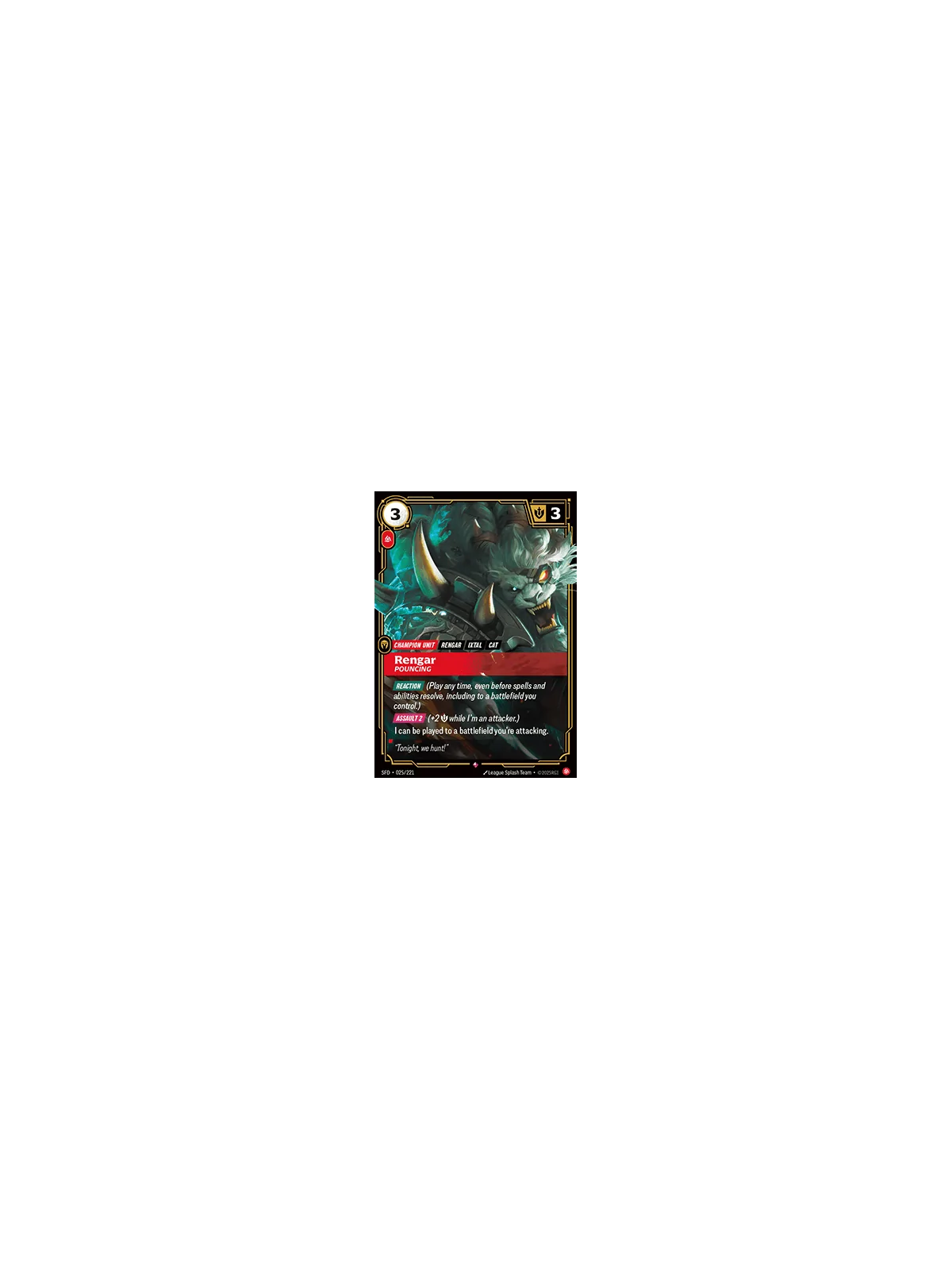 Rengar, Pouncing de Riftbound en 02 - Spiritforged | La Cueva Roja