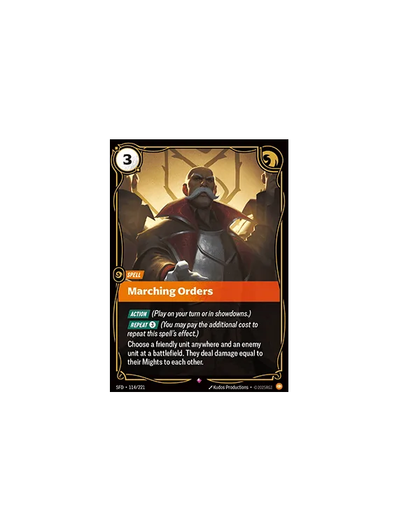 Marching Orders de Riftbound en 02 - Spiritforged | La Cueva Roja