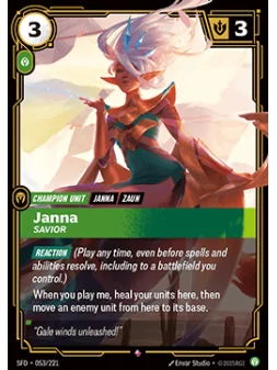 Janna, Savior de Riftbound en 02 - Spiritforged | La Cueva Roja