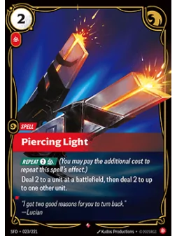Piercing Light de Riftbound en 02 - Spiritforged | La Cueva Roja