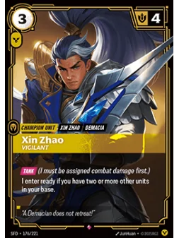 Xin Zhao, Vigilant de Riftbound en 02 - Spiritforged | La Cueva Roja