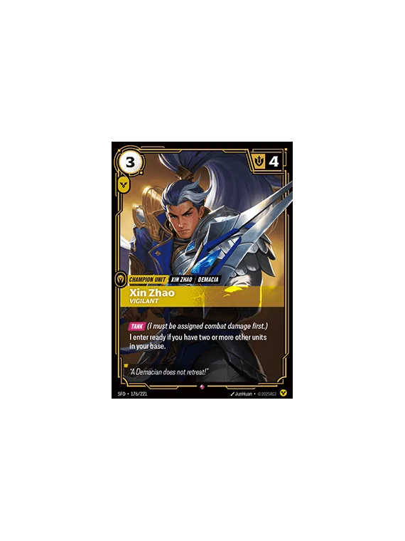 Xin Zhao, Vigilant de Riftbound en 02 - Spiritforged | La Cueva Roja