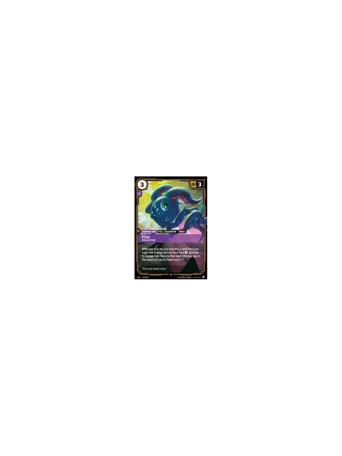 Fizz, Trickster de Riftbound en 02 - Spiritforged | La Cueva Roja