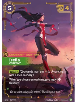 Irelia, Fervent (V.1 - Epic) de Riftbound en 02 - Spiritforged | La Cueva Roja