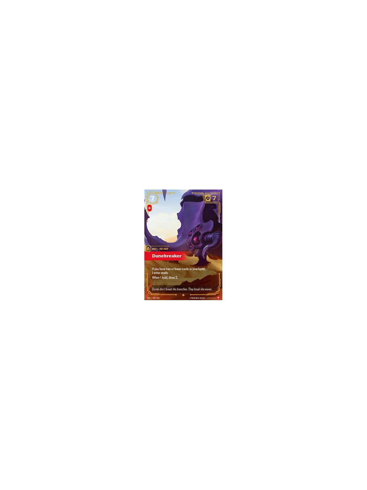 Dunebreaker de Riftbound en 02 - Spiritforged | La Cueva Roja