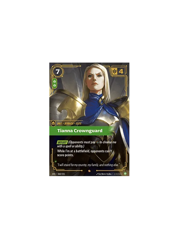 Tianna Crownguard de Riftbound en 02 - Spiritforged | La Cueva Roja