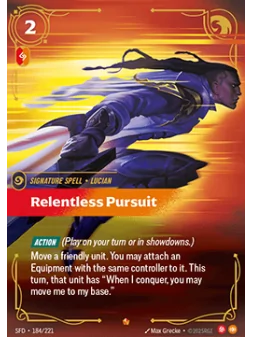 Relentless Pursuit de Riftbound en 02 - Spiritforged | La Cueva Roja