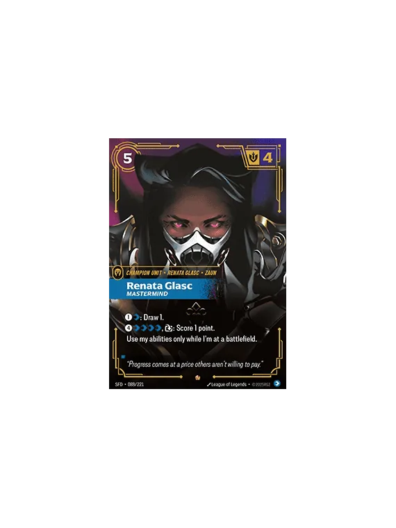 Renata Glasc, Mastermind (V.1 - Epic) de Riftbound en 02 - Spiritforged | La Cueva Roja