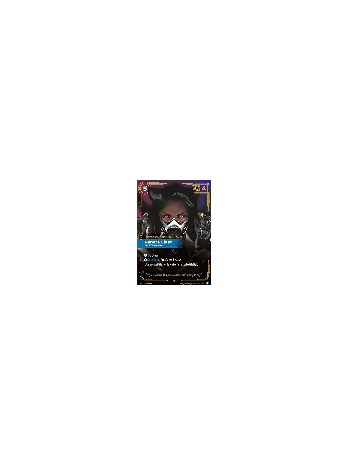 Renata Glasc, Mastermind (V.1 - Epic) de Riftbound en 02 - Spiritforged | La Cueva Roja