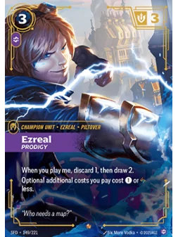 Ezreal, Prodigy (V.1 - Epic) de Riftbound en 02 - Spiritforged | La Cueva Roja