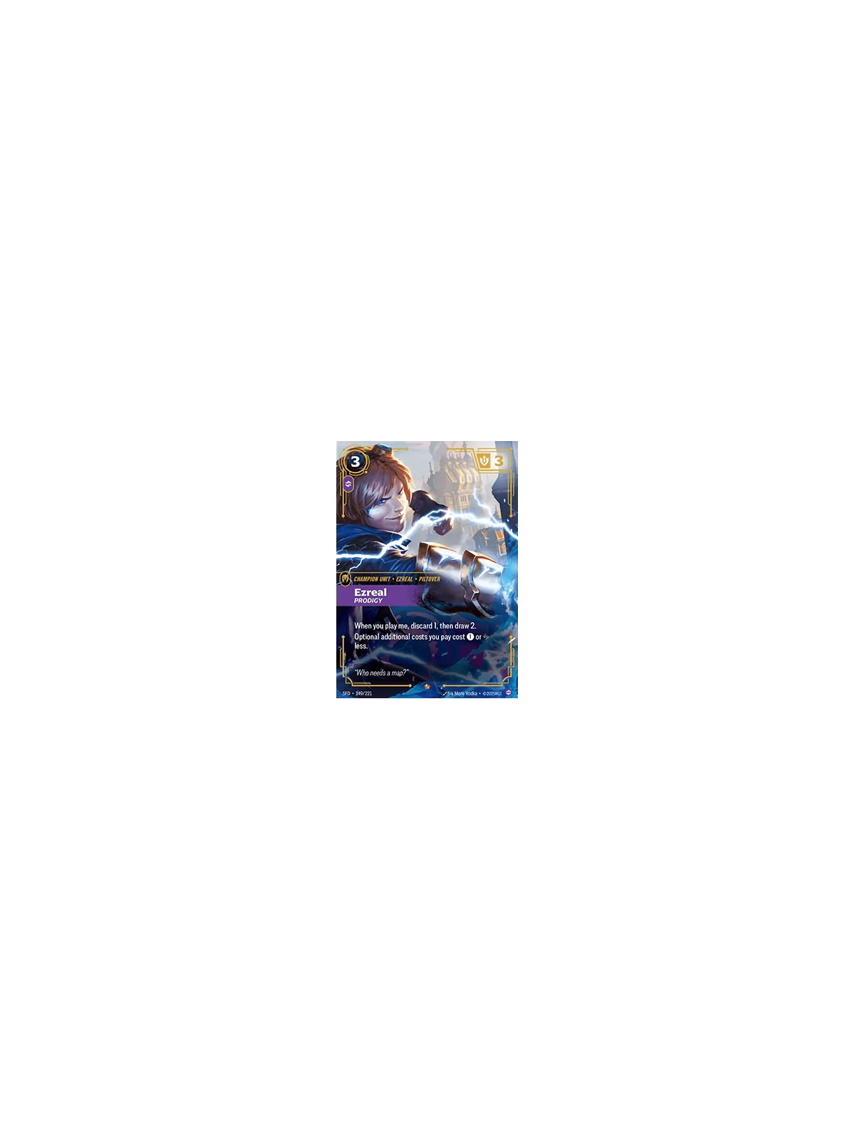 Ezreal, Prodigy (V.1 - Epic) de Riftbound en 02 - Spiritforged | La Cueva Roja