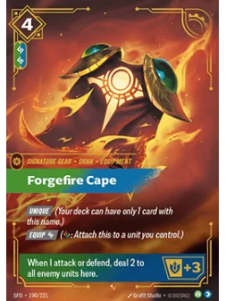 Forgefire Cape de Riftbound en 02 - Spiritforged | La Cueva Roja