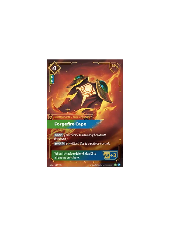 Forgefire Cape de Riftbound en 02 - Spiritforged | La Cueva Roja