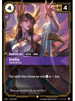 Irelia, Graceful (V.2 - Showcase) de Riftbound en 02 - Spiritforged | La Cueva Roja