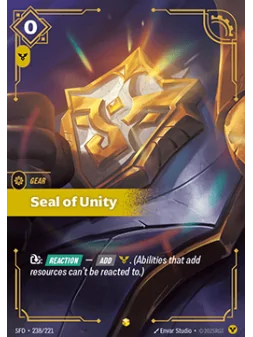 Seal of Unity de Riftbound en 02 - Spiritforged | La Cueva Roja