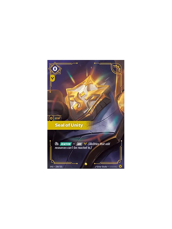 Seal of Unity de Riftbound en 02 - Spiritforged | La Cueva Roja