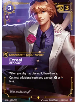 Ezreal, Prodigy (V.2 - Showcase) de Riftbound en 02 - Spiritforged | La Cueva Roja