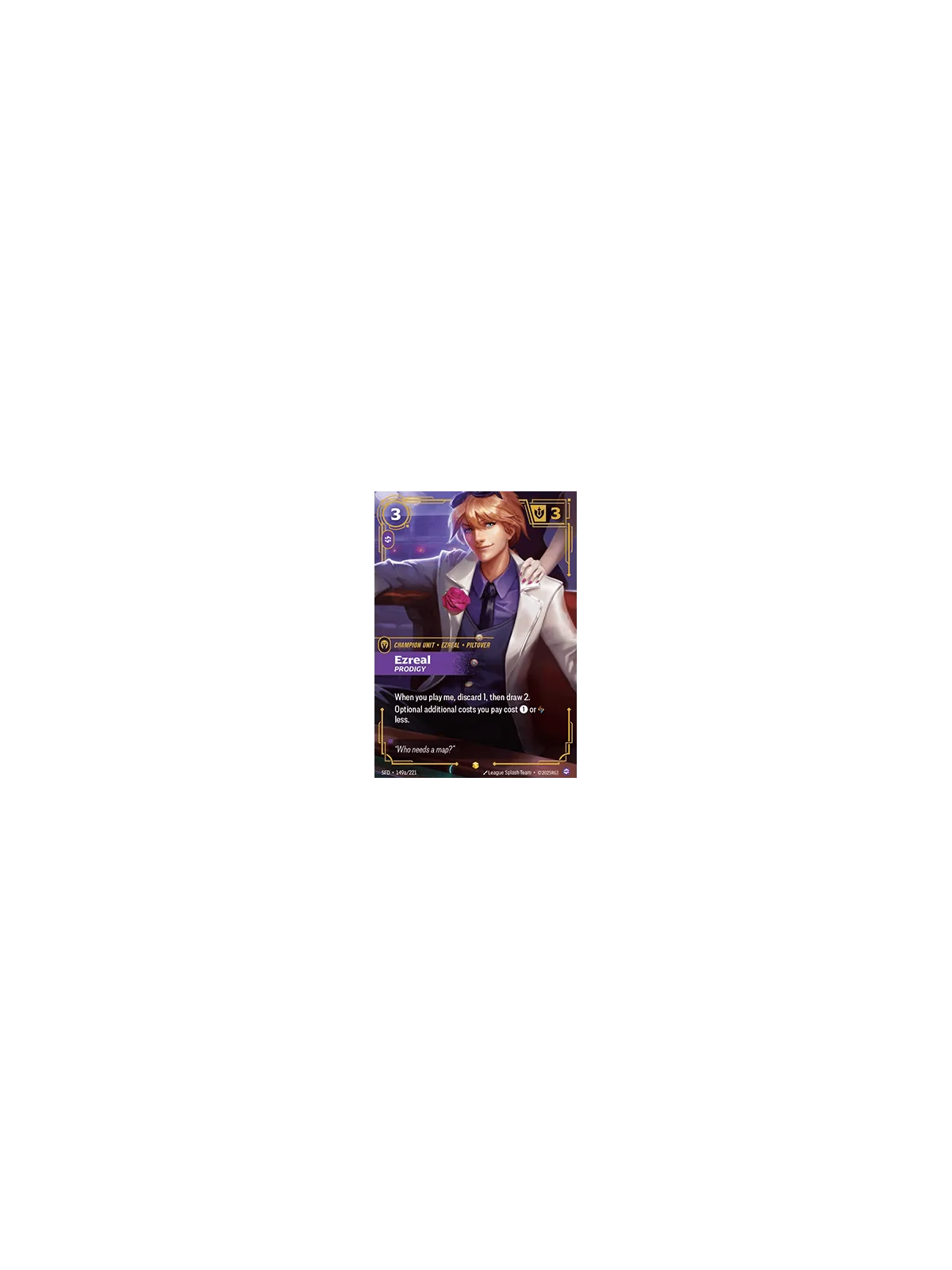 Ezreal, Prodigy (V.2 - Showcase) de Riftbound en 02 - Spiritforged | La Cueva Roja