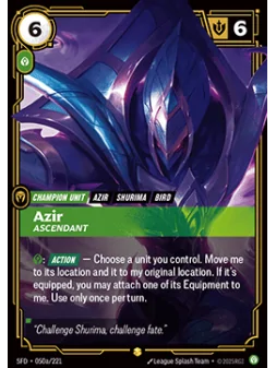 Azir, Ascendant (V.2 - Showcase) de Riftbound en 02 - Spiritforged | La Cueva Roja