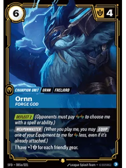 Ornn, Forge God (V.2 - Showcase) de Riftbound en 02 - Spiritforged | La Cueva Roja