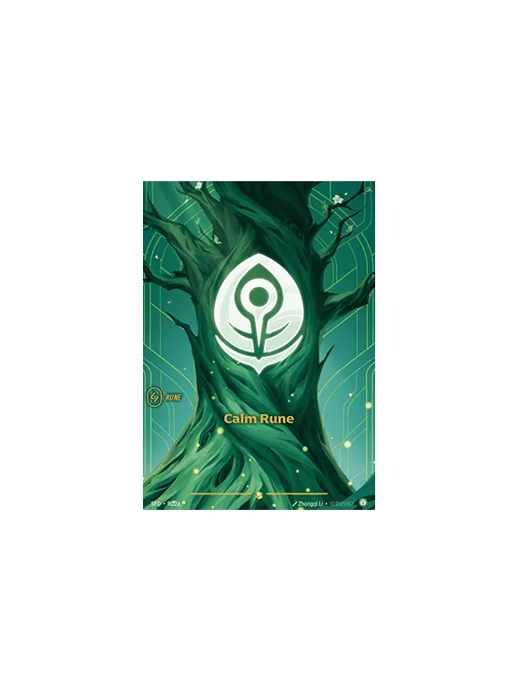 Calm Rune (V.2 - Showcase) de Riftbound en 02 - Spiritforged | La Cueva Roja