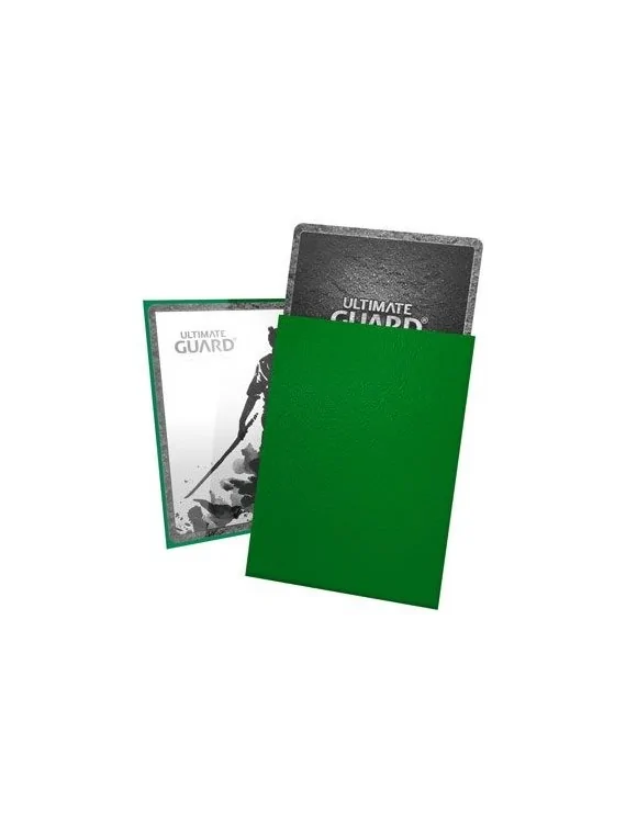 Ultimate Guard Katana Sleeves Tamaño Estándar Verde (100) de Ultimate Guard en Fundas | La Cueva Roja