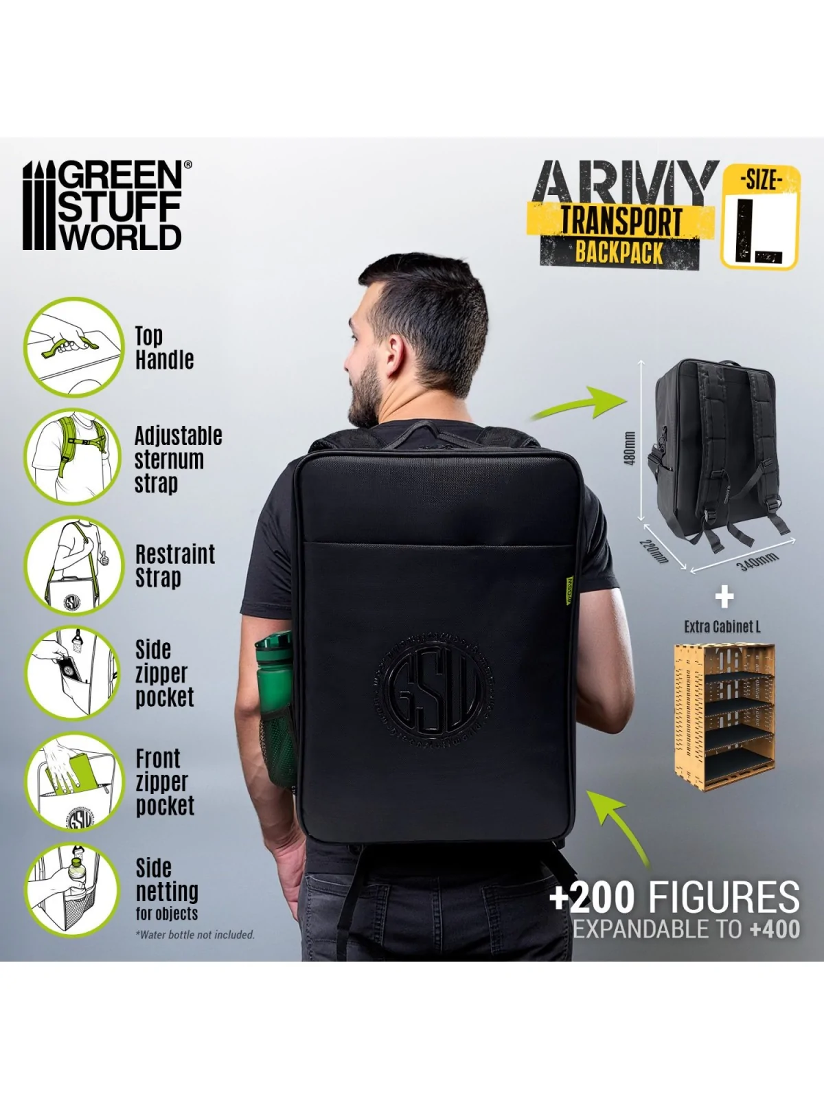 Mochila Transporte Miniaturas de Green Stuff World en Modelismo | La Cueva Roja