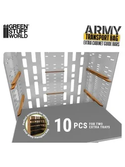 Carriles Extra para Maletines de Transporte de Miniaturas de Green Stuff World en Modelismo | La Cueva Roja