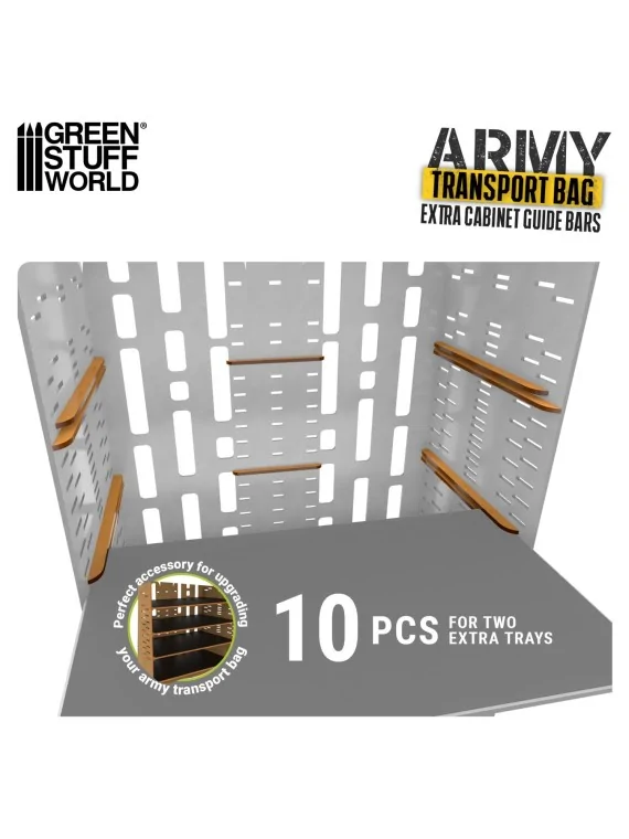 Carriles Extra para Maletines de Transporte de Miniaturas de Green Stuff World en Modelismo | La Cueva Roja