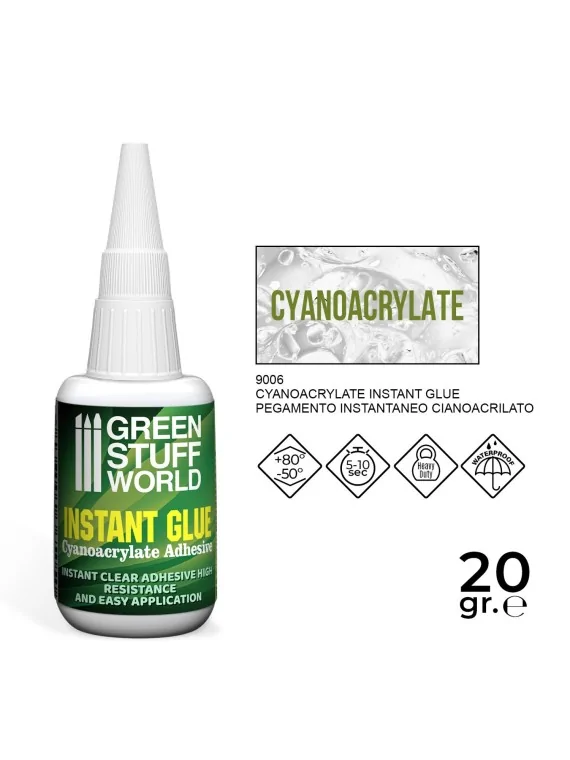 Pegamento Cianoacrilato 20gr de Green Stuff World en Modelismo | La Cueva Roja