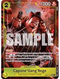 CaponeGangBege (OP11-101) (V.2) de Bandai en OP11 - A Fist of Divine Speed | La Cueva Roja