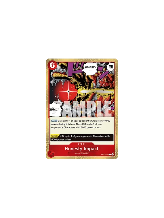 Honesty Impact (OP11-018) (V.1) de Bandai en OP11 - A Fist of Divine Speed | La Cueva Roja