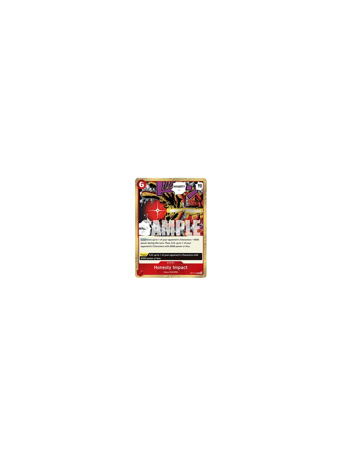 Honesty Impact (OP11-018) (V.1) de Bandai en OP11 - A Fist of Divine Speed | La Cueva Roja