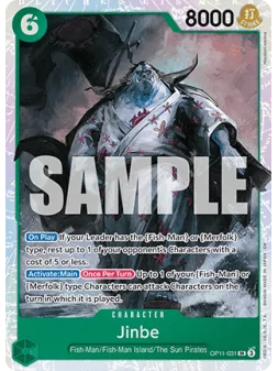 Jinbe (OP11-031) (V.1) de Bandai en OP11 - A Fist of Divine Speed | La Cueva Roja