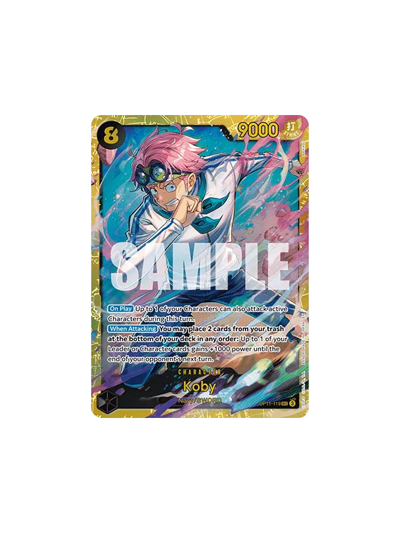 Koby (OP11-119) (V.1) de Bandai en OP11 - A Fist of Divine Speed | La Cueva Roja
