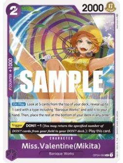 Miss.Valentine(Mikita) (OP04-066) de Bandai en OP-04 - Kingdoms of Intrigue | La Cueva Roja