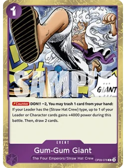 Gum-Gum Giant (OP09-078) de Bandai en OP09 - Emperors in the New World | La Cueva Roja