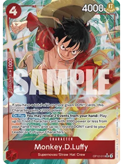 Monkey.D.Luffy (OP12-015) (V.2) de Bandai en OP12 - Legacy of the Master | La Cueva Roja