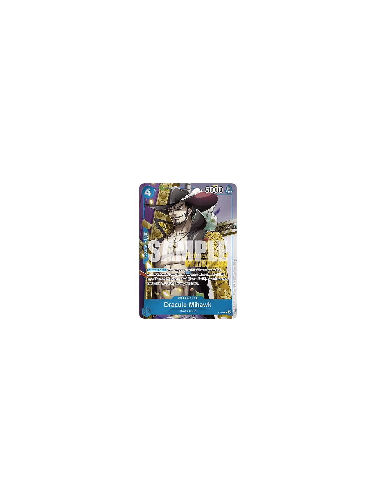 Dracule Mihawk (P-081) de Bandai en OP - Otro | La Cueva Roja