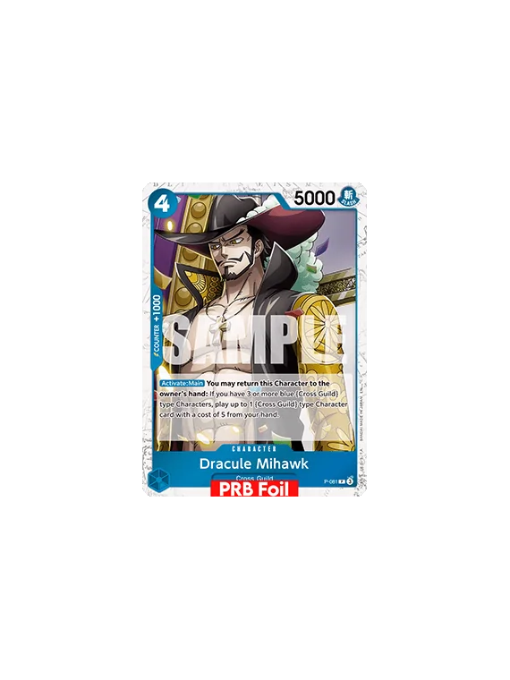 Dracule Mihawk (P-081) (V.2) de Bandai en PRB-02 - The Best 2 - Premium Booster | La Cueva Roja