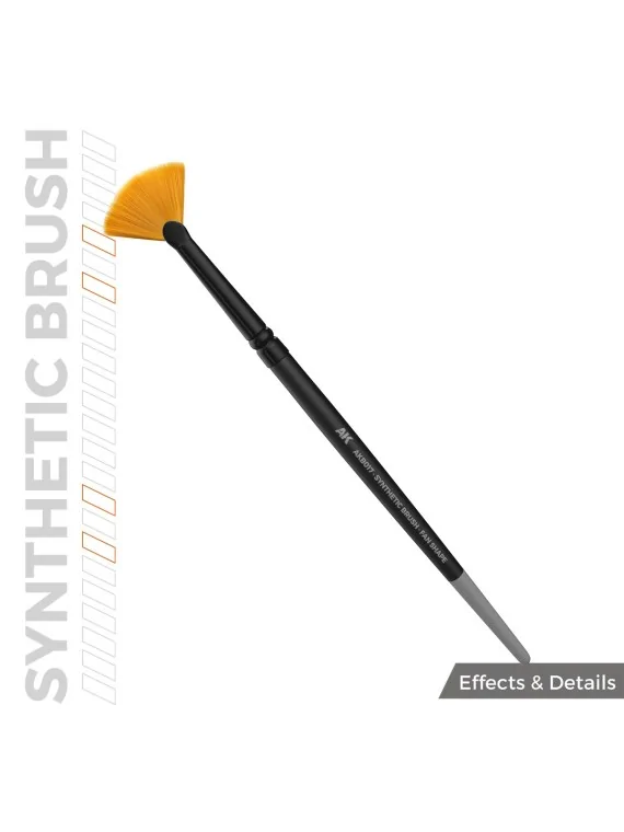 AK Synthetic Brush: Fan Shape (AKB017) de AK Interactive en Ak Interactive | La Cueva Roja