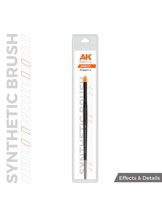 AK Synthetic Brush: Filbert 4 (AKB015) de AK Interactive en Ak Interactive | La Cueva Roja